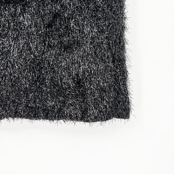 French Connection Black Tinsel Mini Skirt Size Small - Picture 5 of 5